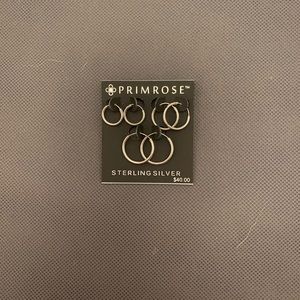 Silver hoop earrings